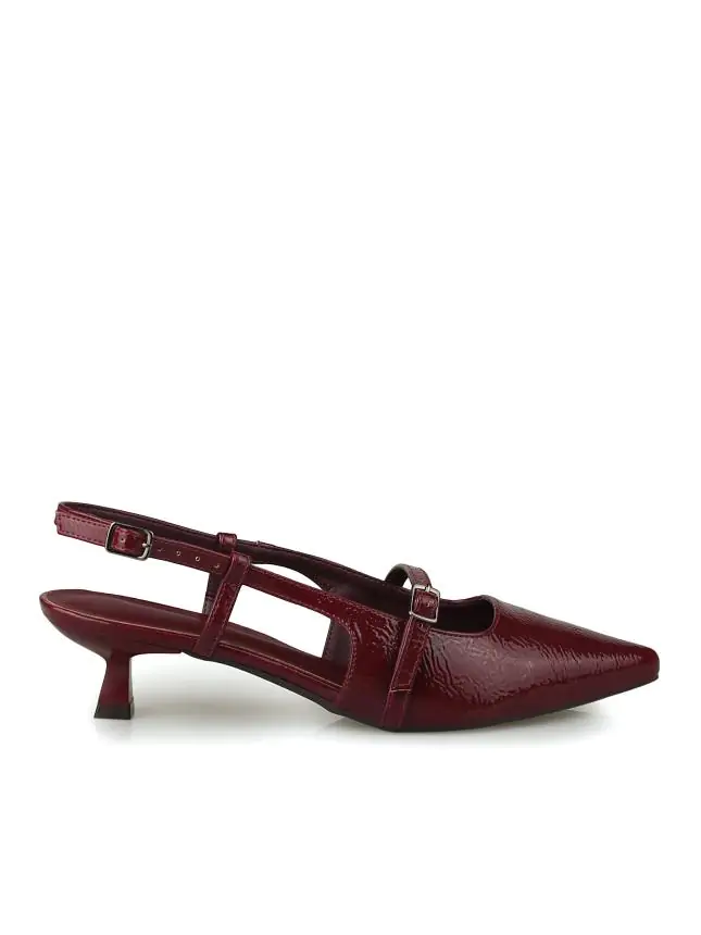 SLINGBACK PANDORA GLOSSY MARSALA - Código 555