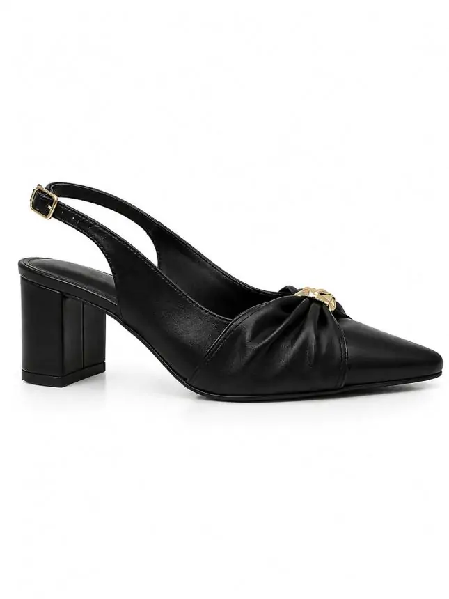 SLINGBACK FORTALEZA SOFT PRETO - Código 579