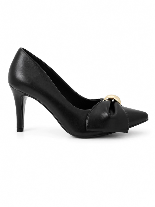 SCARPIN BLOSSOM PRETO - Código 580