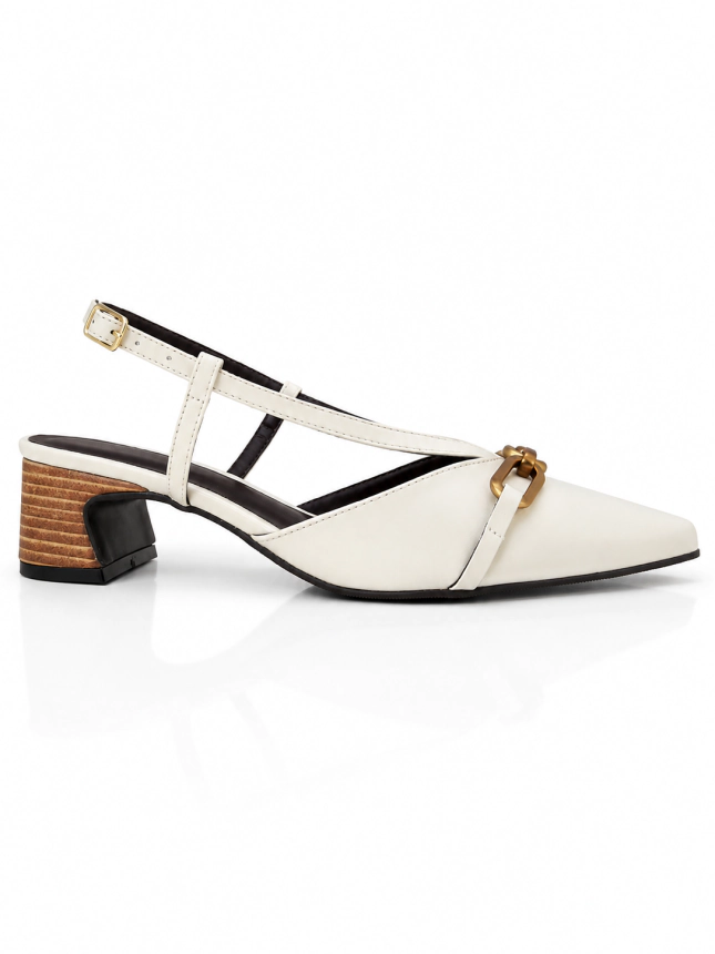 SLINGBACK SELENE TRES ELOS OFF WHITE - Código 581