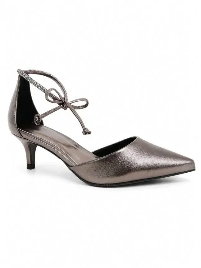 SLINGBACK ASTURIAS METALIC PRATA VELHO / ONIX - Código 614