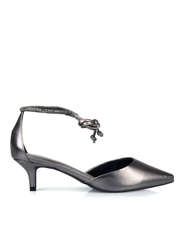 SLINGBACK ASTURIAS METALIC PRATA VELHO / ONIX - Código 614