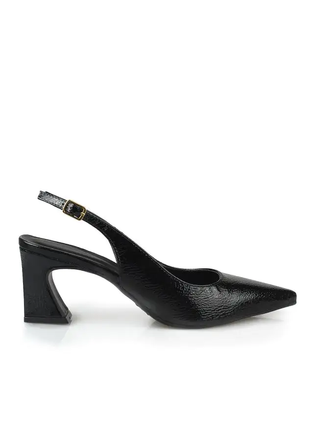 SLINGBACK DRIELLE GLOSSY PRETO - Código 645