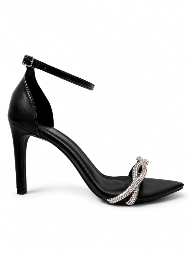 SANDALIA LINCON INTENSE PRETO / STRASS - Código 772