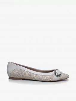 SAPATILHA ATHENA BICO FINO OFF WHITE - Código 22