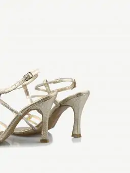SANDALIA TRIP LAGARTO CHAMPAGNE/ STRASS CRISTAL