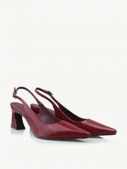 SLINGBACK DRIELLE GLOSSY CABERNET