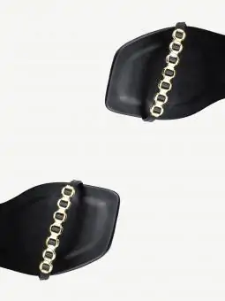SANDAL ZURI METAL  PRETA
